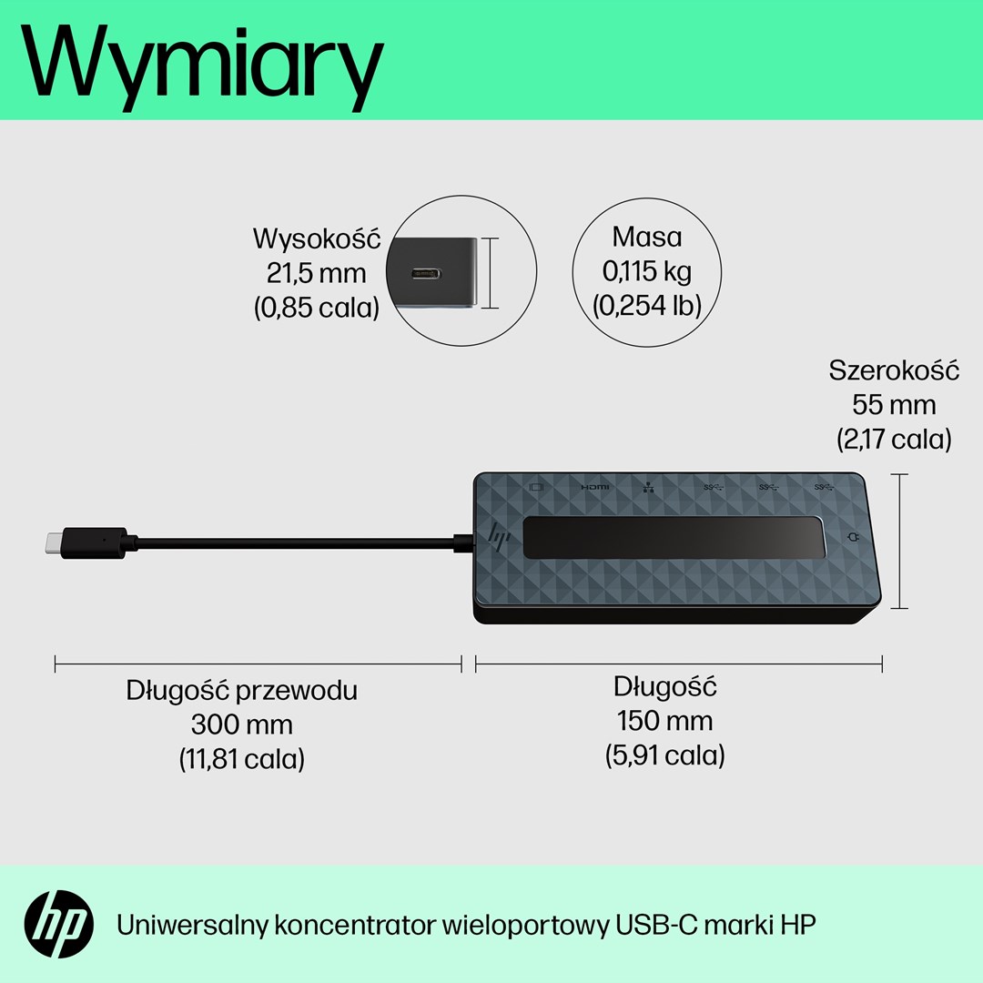 Докинг станица HP Universal USB-C Multiport Hub, црна