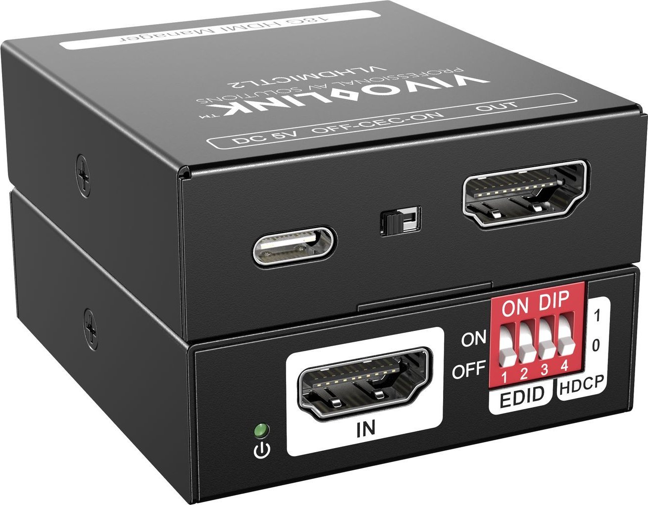 Emulator EDID Vivolink VLHDMICTL2, HDMI, kontroll HDCP dhe CEC, i zi