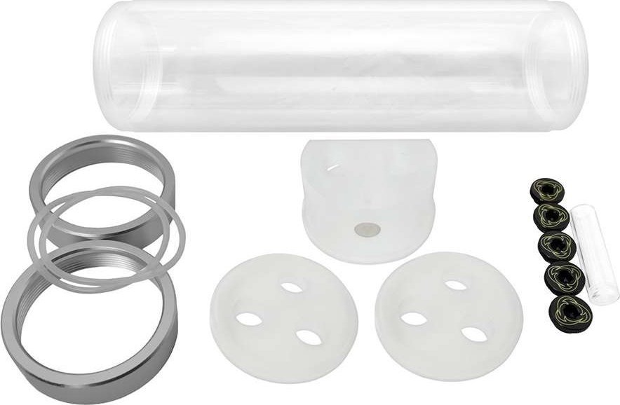 Rezervuar uji për PC Singularity Computers Protium 200mm, 60mm, 7 porta G1/4", argjendtë e frostuara