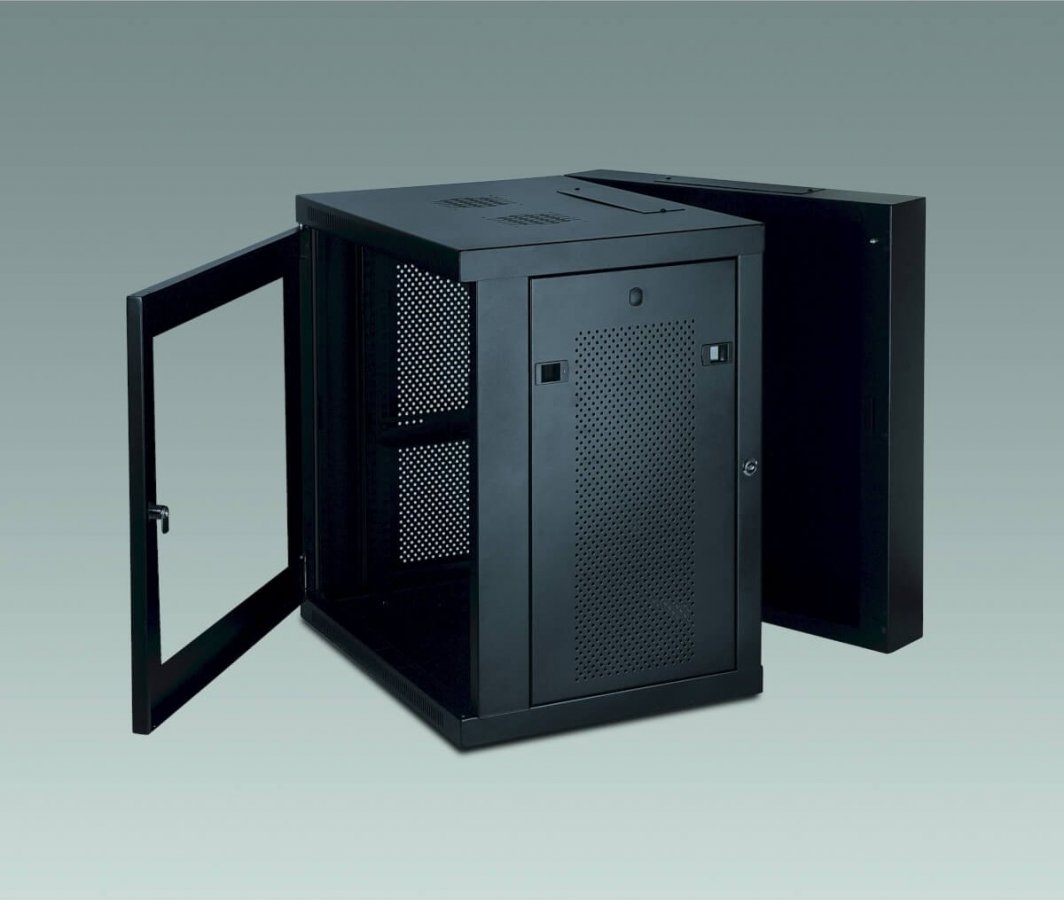 Kabinet muror rrjeti Tripp Lite SmartRack SRW12USG, 12U, derë Plexiglas, i zi