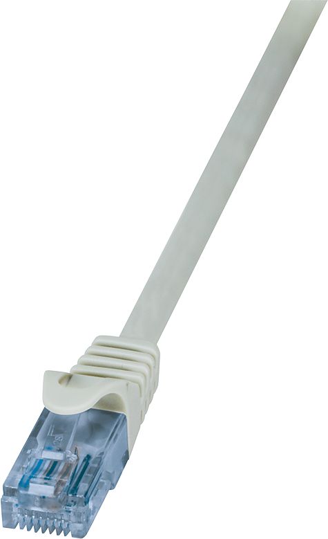 Kabllo rrjeti LogiLink RJ-45/RJ-45, cat.6A, U/UTP, 0.5m, e hirtë