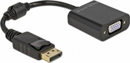 Adapter DisplayPort në VGA Delock 61006, 15 cm, i zi