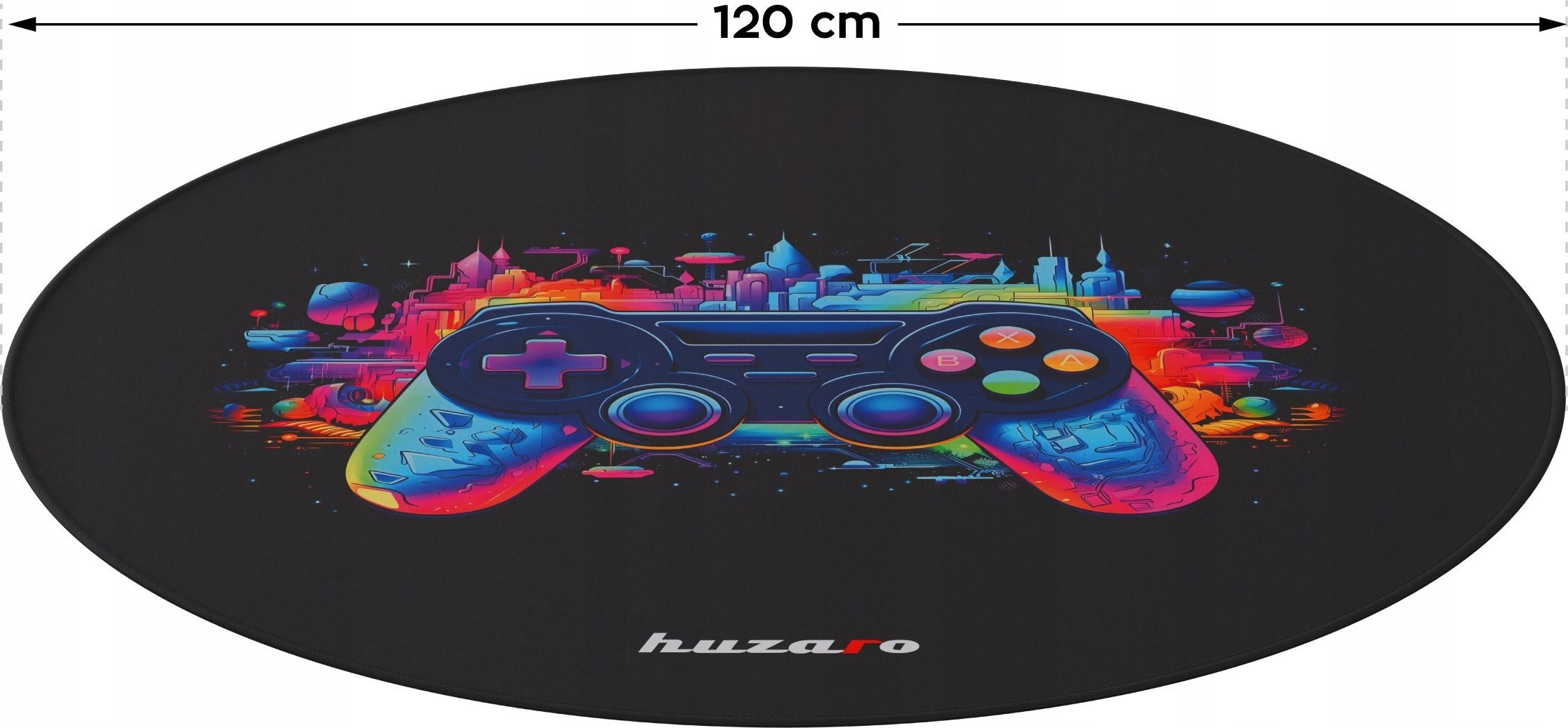 Dyshek dyshemeje për karrige Huzaro FloorMat 7.0, 120 x 120 cm, gome 5 mm, i zi