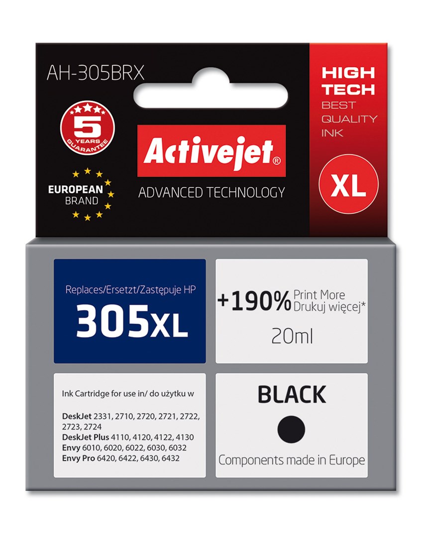Ngjyrë për printer Activejet AH-305BRX, 20ml, e zezë