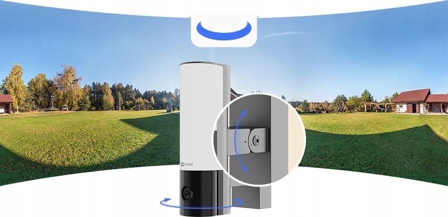 Kamerë sigurie Ezviz EL3, me dritë muri inteligjente, IP65, e zezë