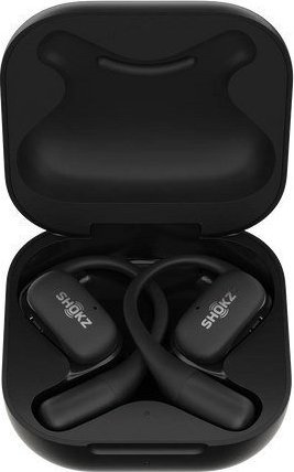 Kufje pa tela Shokz OpenFit, Bluetooth 5.2, 7 orë bateri, të zeza