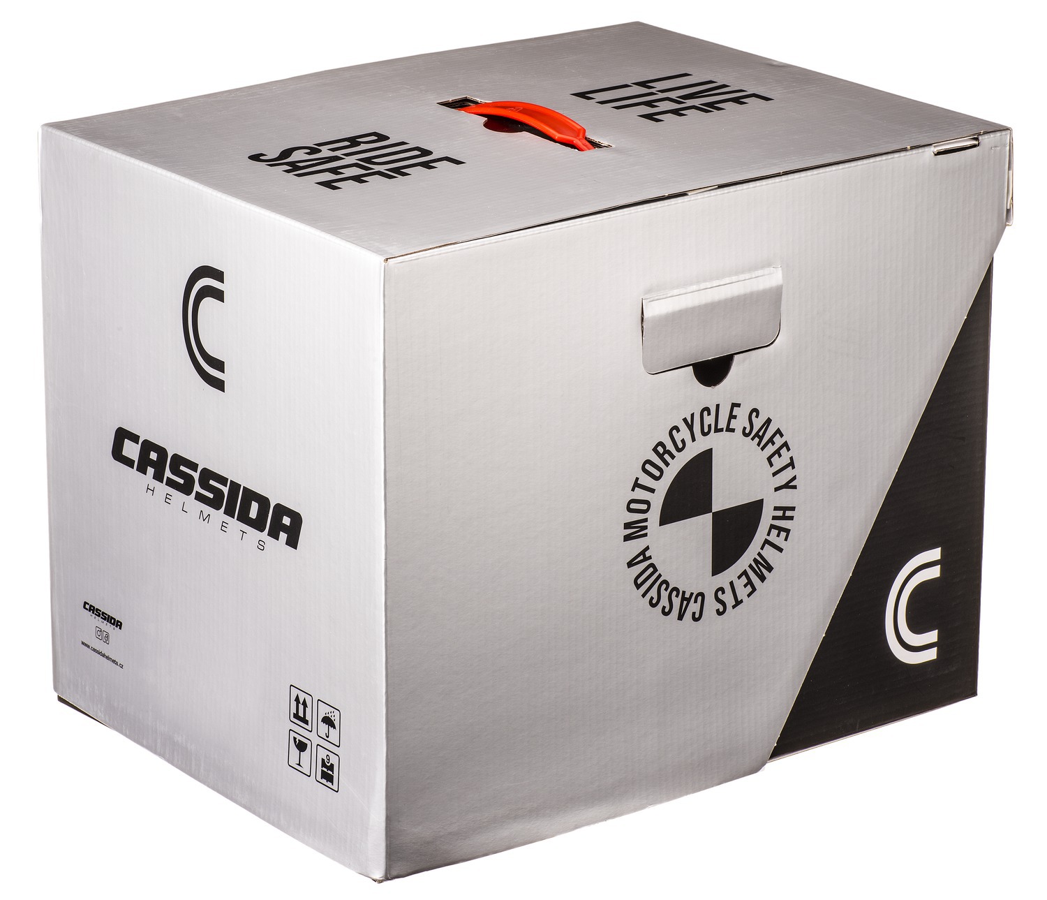 Kaskë moto CASSIDA Modulo 2.1 Compass, touring, Pinlock ready, e bardhë perlë e zezë e kuqe argjend