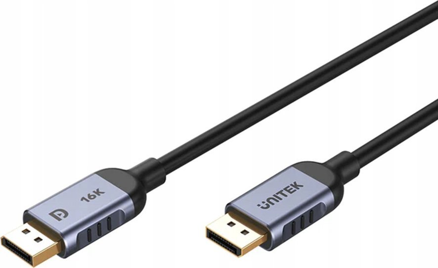 Kabllo UNITEK C1626GY01, DisplayPort 2.1, 1m, i zi