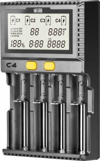 Karikues baterish Newell Smart C4 Supra NL2143, 4 slote, ekran LCD, i zi