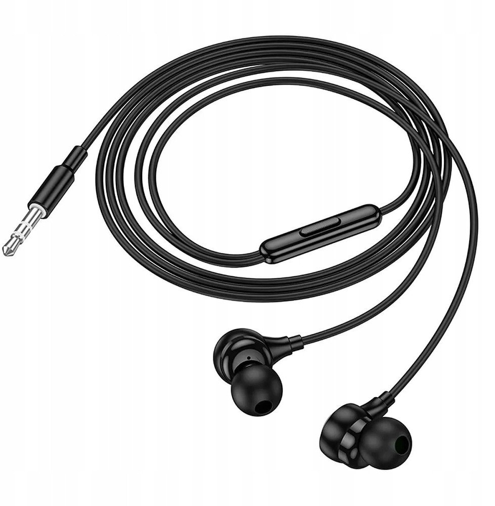 Жичани слушалки Hoco M116, 3.5 mm, со микрофон, црни