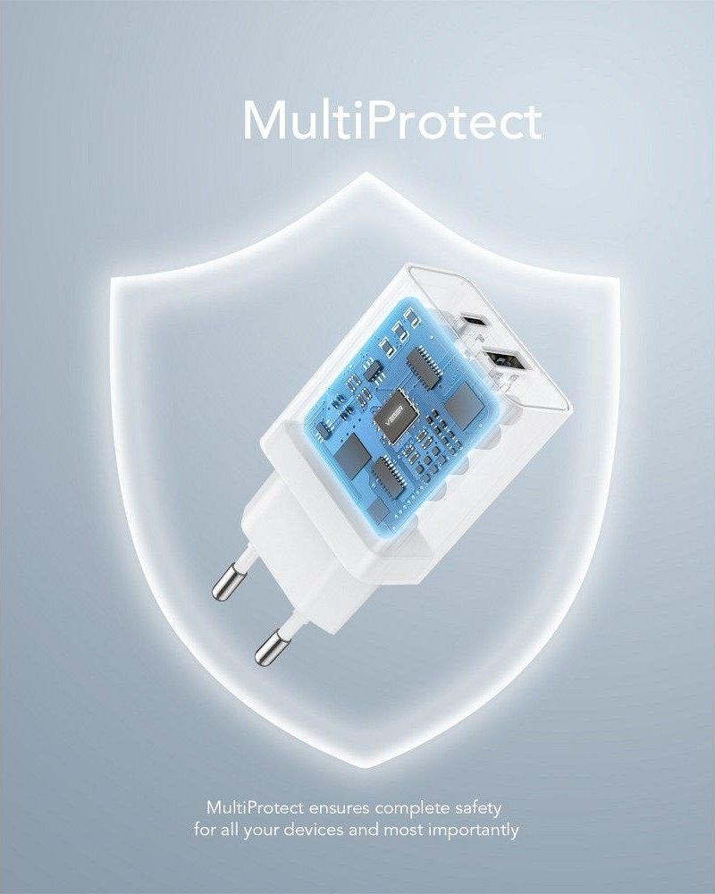 Karikues muri Veger VLS302U, 30W, PD QC3.0, i bardhë