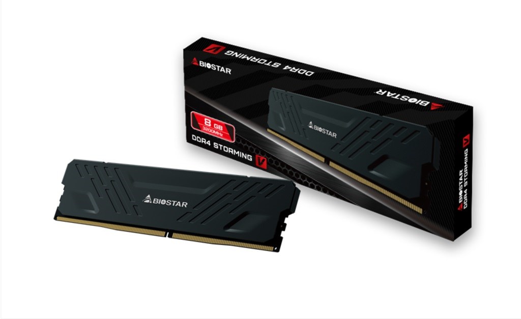 Memorie Biostar DDR4 Storming V, 8GB, 3200MHz, e zezë