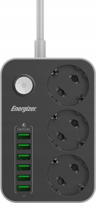Shirit rryme Energizer EPB2500W01EU, 4x AC, 4x USB A, 2m, i bardhë