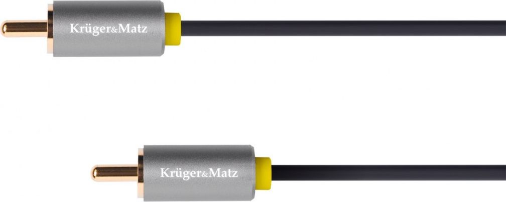 Kabllo audio Kruger&amp;Matz KM1201, RCA në RCA, 1m, gri