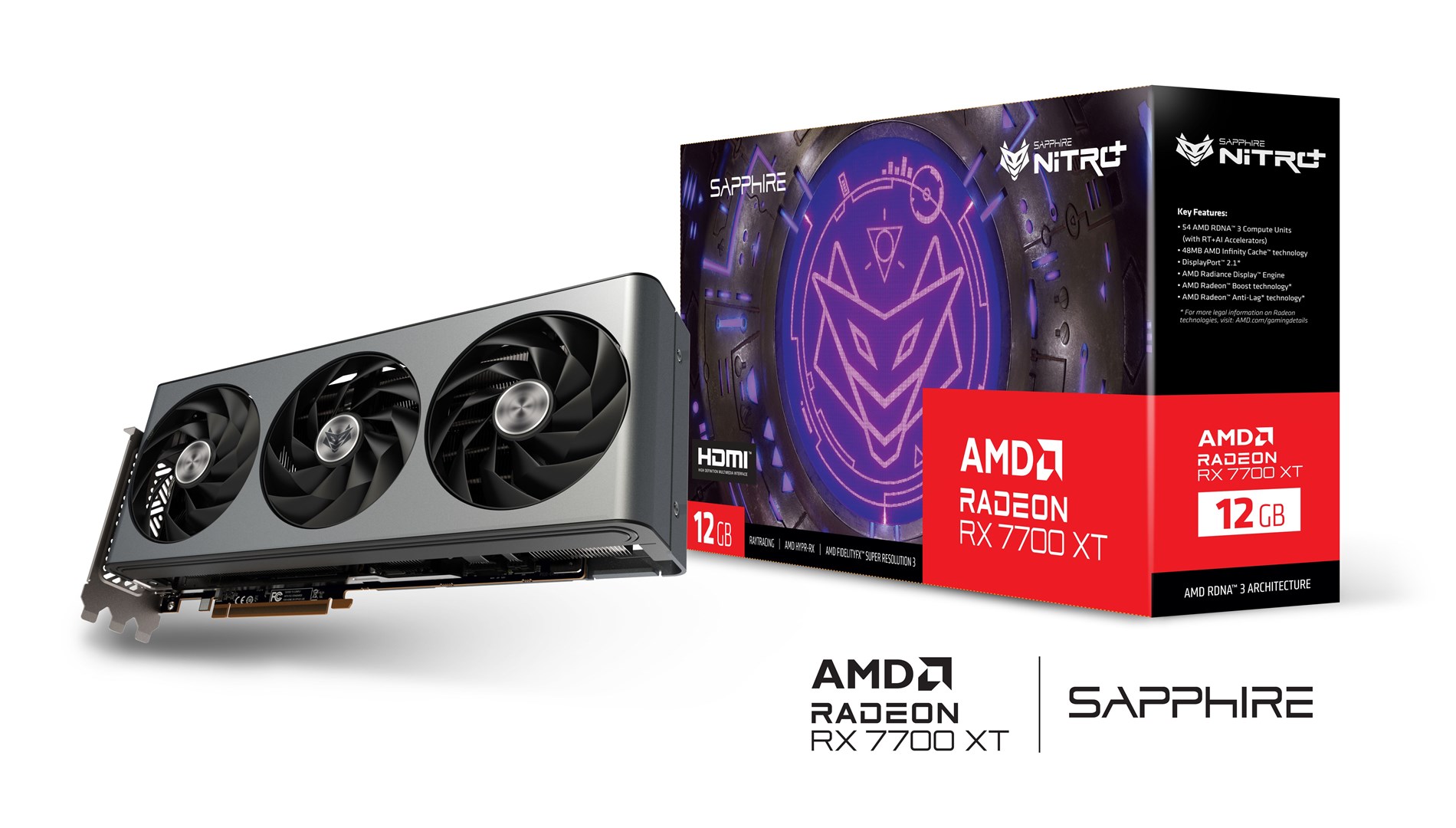 Kartelë grafike Sapphire Nitro+ Radeon RX 7700 XT 12GB GDDR6