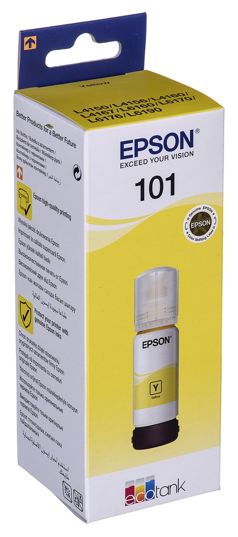 Ngjyrë printeri Epson 101 EcoTank, 70ml, e verdhë