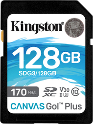 Kartë memorie Kingston Canvas Go! Plus SDXC, 128GB