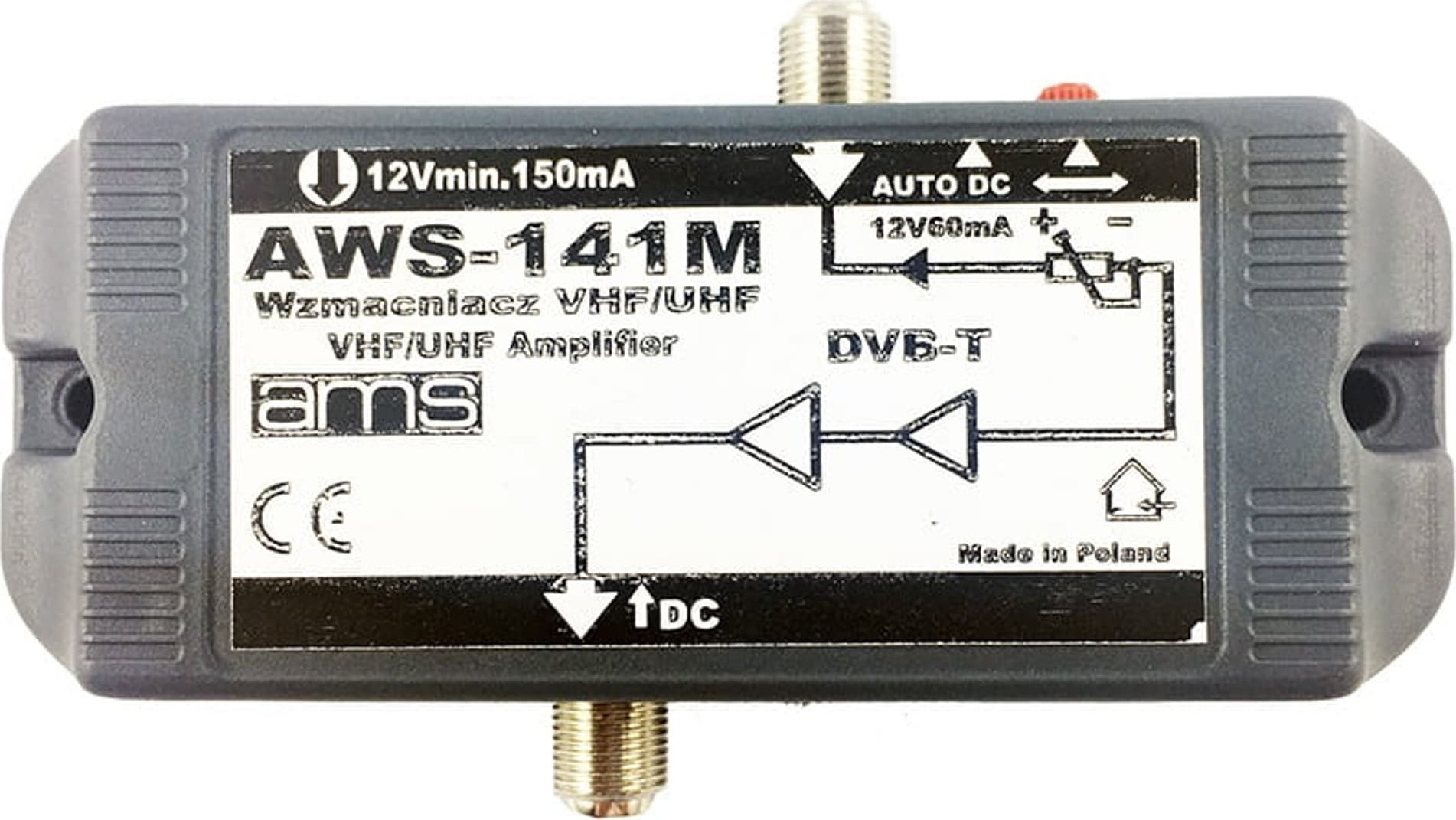 Amplifikator antene AMS AWS-141M, për TV, i bardhë