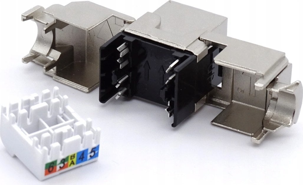 Modul keystone Solarix 10G Cat 6a STP, RJ45, vetëprerës, argjendti