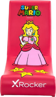 Karrige lojërash X Rocker Princess Peach, e palosshme, ulëse dyshemeje, shumëngjyrëshe
