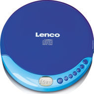Портабилен CD плеер Lenco CD-011, LCD екран, приклучок за слушалки 3.5 mm, сина боја