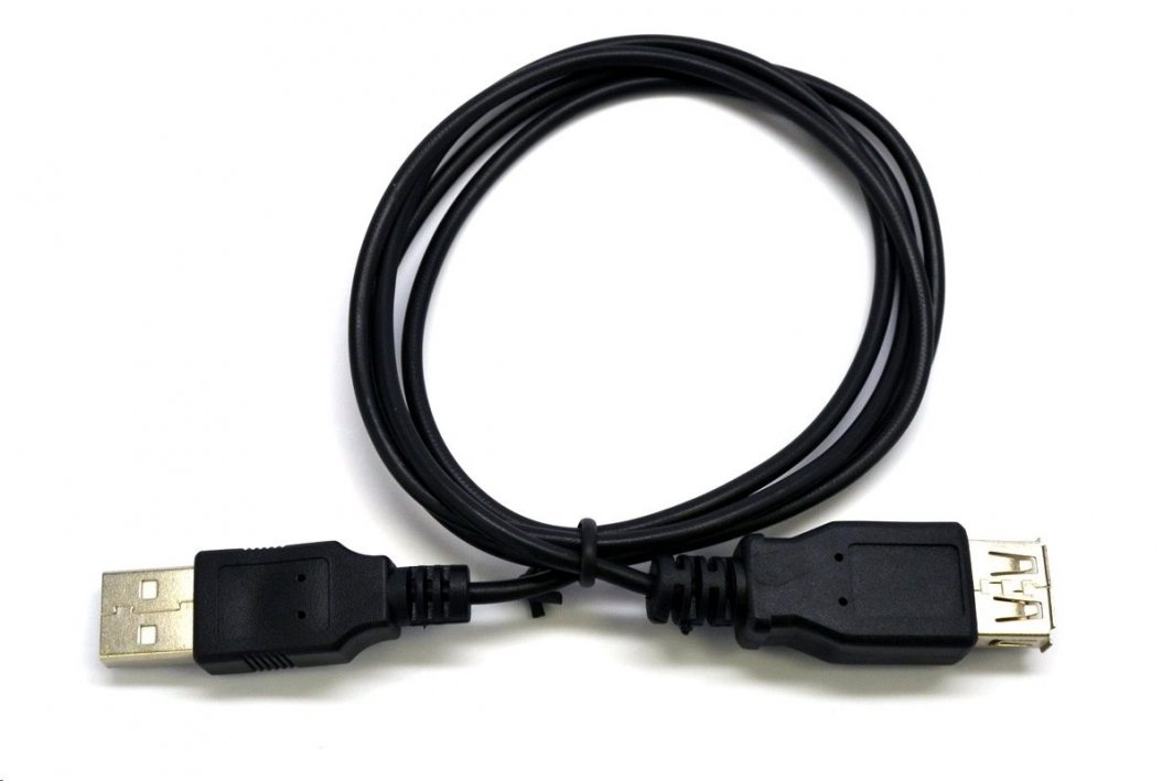 Kabllo C-Tech USB-A në USB-A, 3m, e zezë