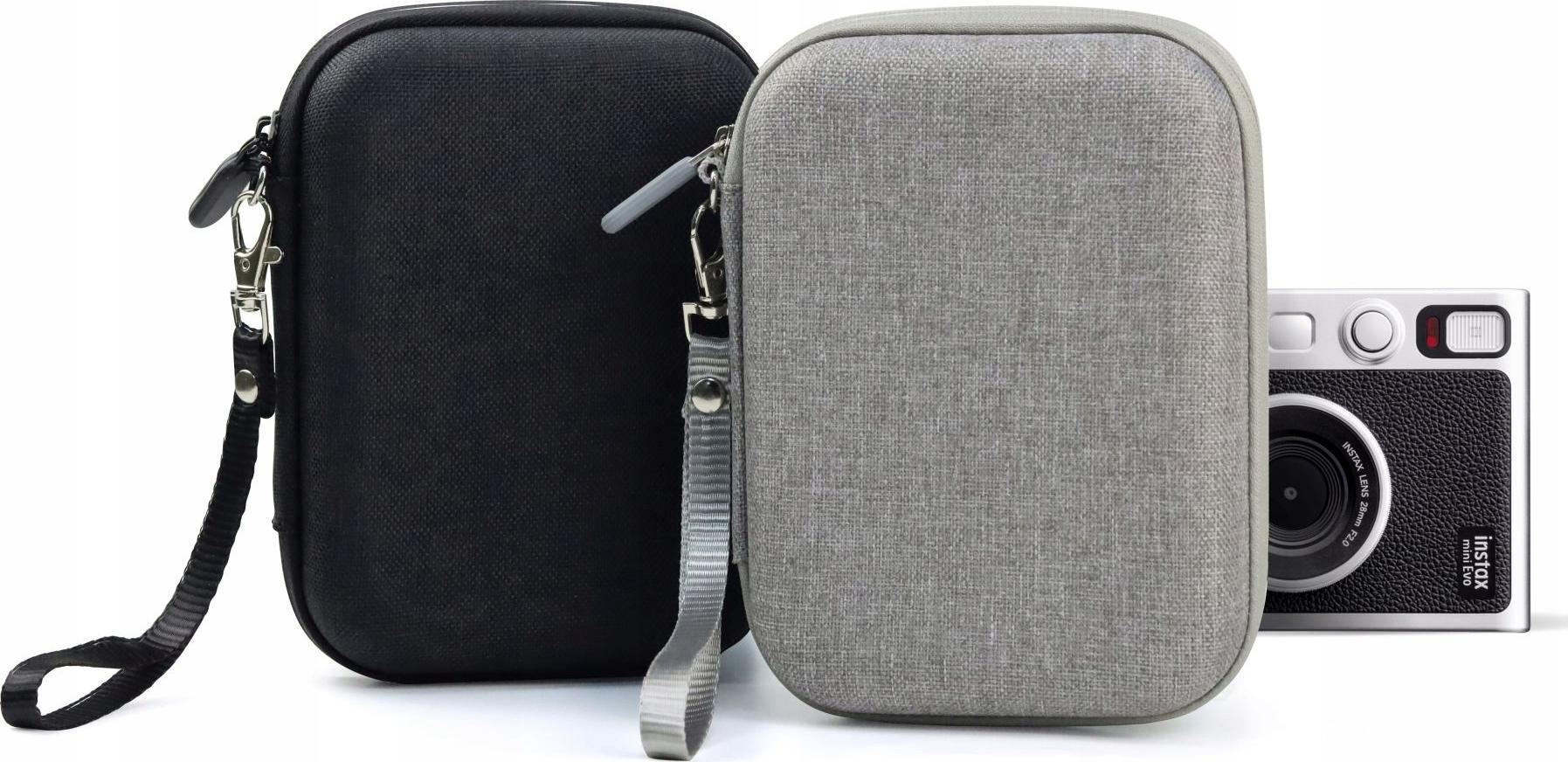 Заштитна торбичка Loveinstant за Fujifilm Instax Mini Evo, со ремен, црна