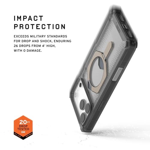 Mbulesë UAG Plasma XTE MagSafe për iPhone 17 Pro Max, me këmbëz, gri Titanium