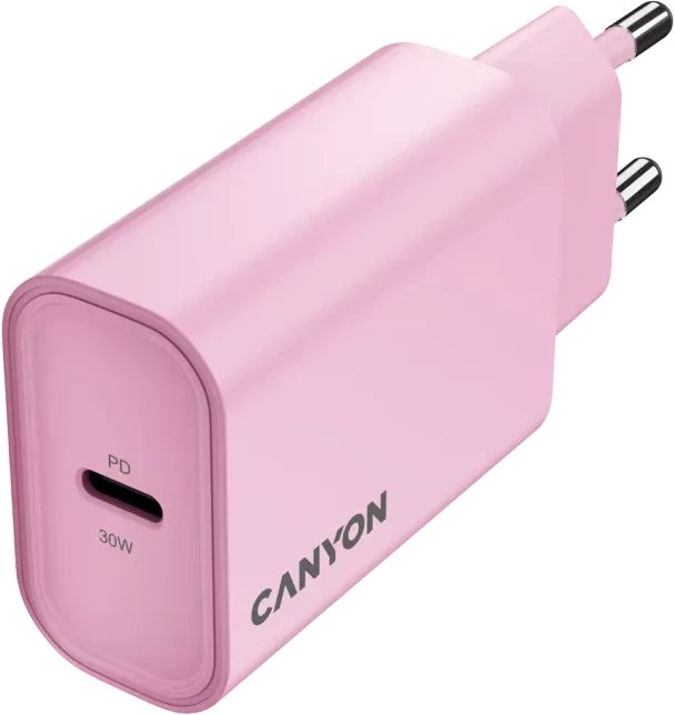 Karikues USB Canyon OnCharge 30CL, 30W, Power Delivery, rozë