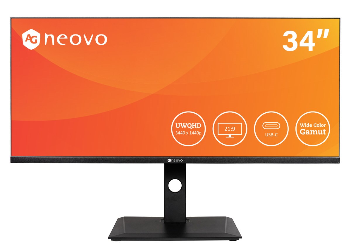 Monitor AG Neovo DW3401, 34", UWQHD, 75Hz, i zi