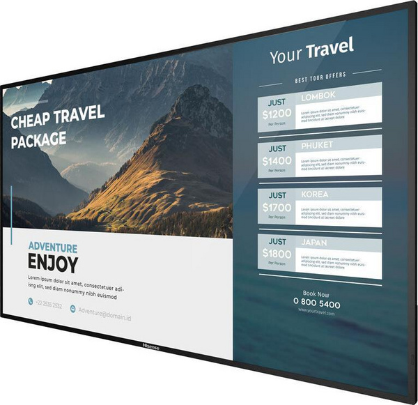 Monitor Hisense 75B4E30T, 75", 60Hz, 3840 x 2160 (UHD 4K), i zi