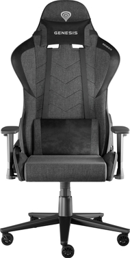 Гејминг столица Genesis Nitro 550 G2, ергономска, со перничиња за половината и вратот, сива
