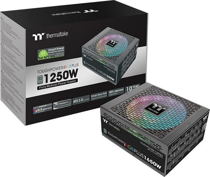 Burim energjie Thermaltake Toughpower iRGB PLUS Titanium PS-TPI-1250F3FDTE-1 ATX 3.0, 1250W