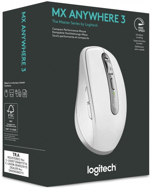 Глувче Logitech MX Anywhere 3, сиво