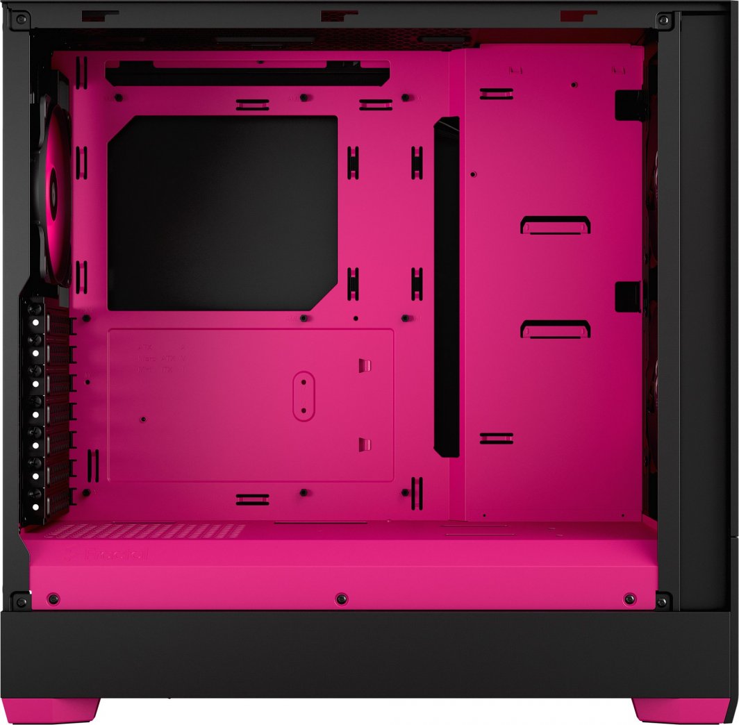 Kasë Pop Air RGB TG (FD-C-POR1A-03), e zezë/rozë