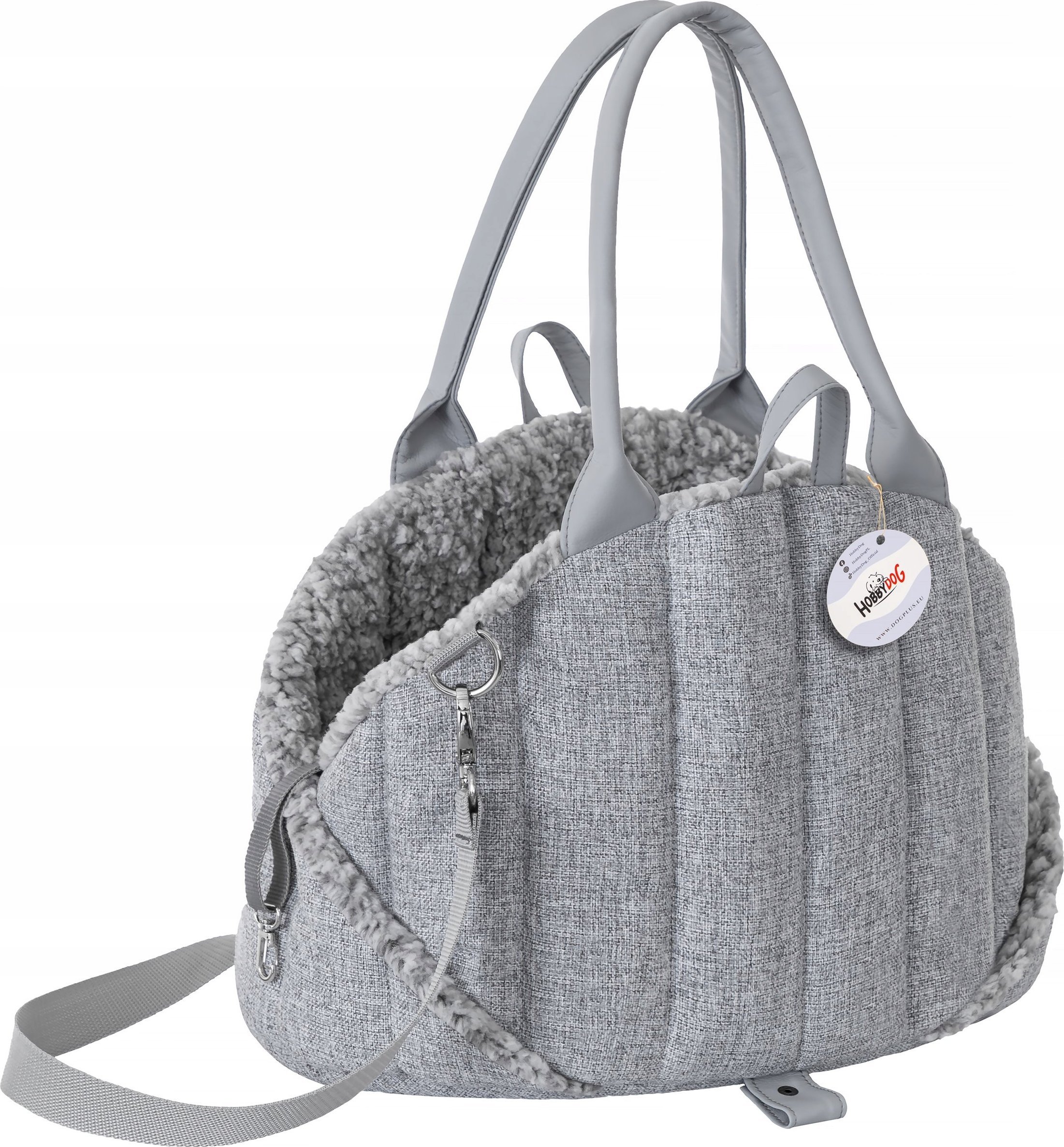 Çantë transporti për kafshë SEA SHELL 3 në 1, 38x24x28 cm, deri 5 kg, gri ash Inari