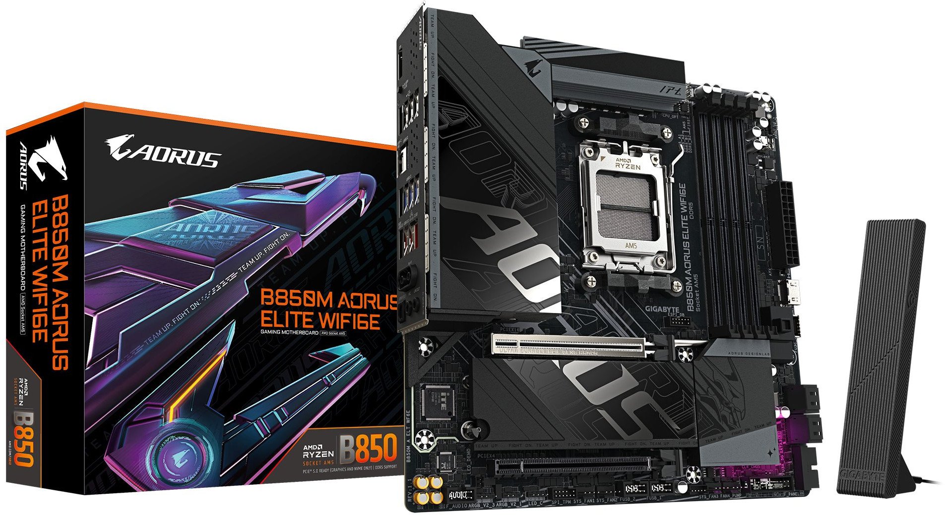 Pllakë amë Gigabyte B850M Aorus Elite WiFi 6E, DDR5, PCIe 5.0, micro ATX