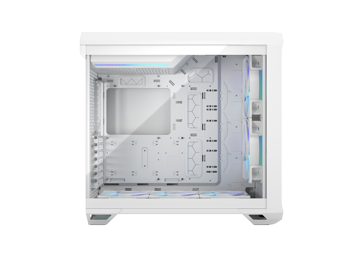 Куќиште за компјутер Fractal Design Torrent RGB White TG Clear Tint, бело