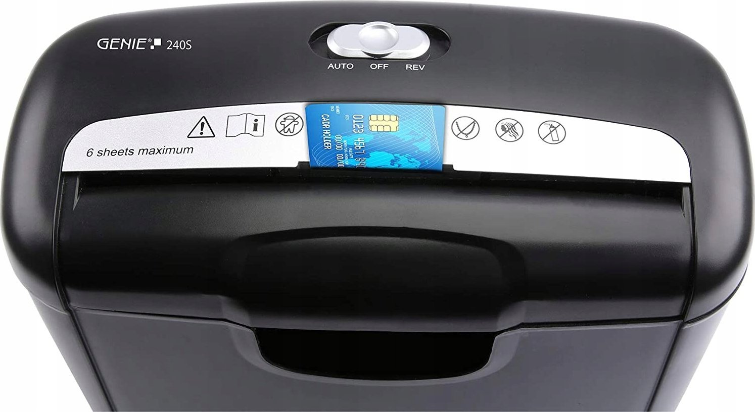 Shkatërrues letrash Genie 240 S, prerje në shirita, 72 dB, i zi