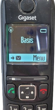 Telefon fiks pa tela Gigaset AS690A, sekretari telefonike, i zi