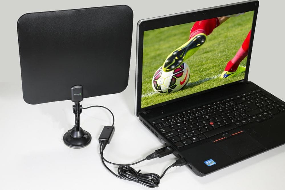 Внатрешна антена Еvolveo Antenna Xany 2C LTE, LTE филтер, за дигитална и аналогна ТВ, црна