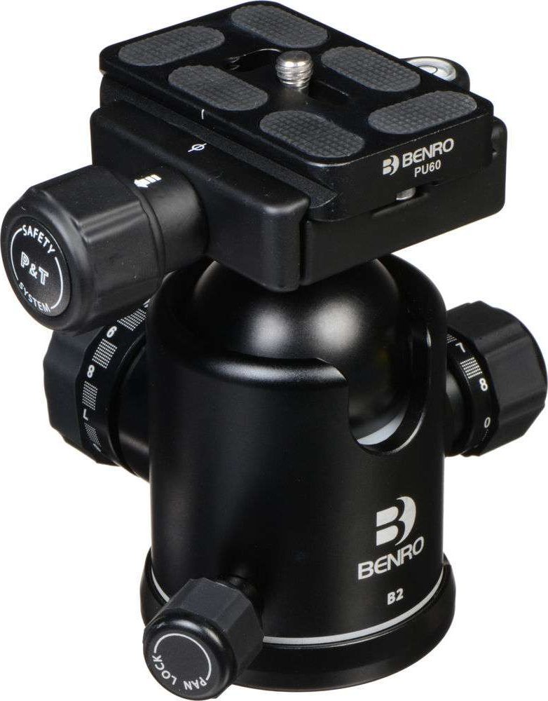 Kokë tripod Benro B2 Double Action, profesionale, alumini, e zezë