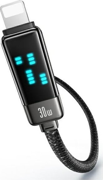 USB кабел Usams Meteor Series SJ743USB0, USB C во Lightning, 1.2m, 30W, црна