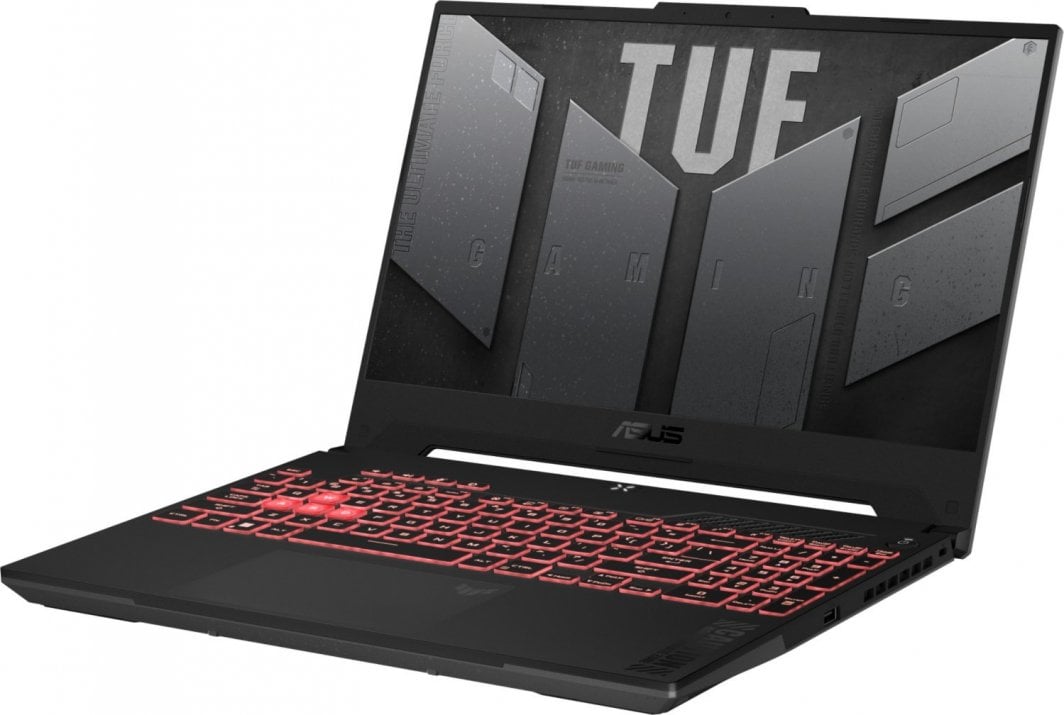 Laptop ASUS TUF Gaming A15, 15.6" 144 Hz, AMD Ryzen 9 7940HS, 16 GB RAM, 512 GB SSD, NVIDIA GeForce RTX 4070, i zi dhe i hirtë