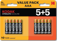 Bateri alkaline Kodak Xtralife AAA R03, paketim 10 copë
