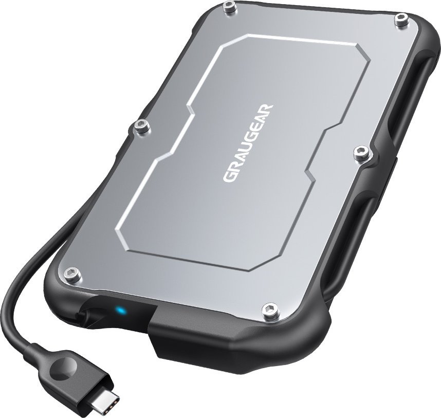 Kuti e jashtme Graugear Pocket G-2502-C-10G, 2.5" SSD HDD, USB-C 3.2 Gen 2, e zezë