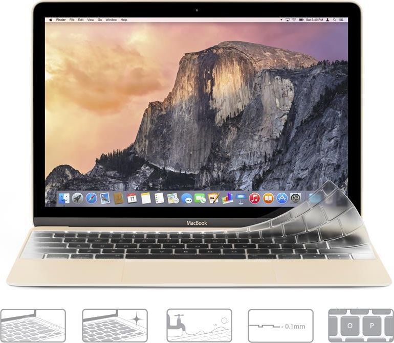 Mbrojtës tastiere Moshi ClearGuard 12, MacBook 12, MacBook Pro 13 pa Touch Bar, transparent