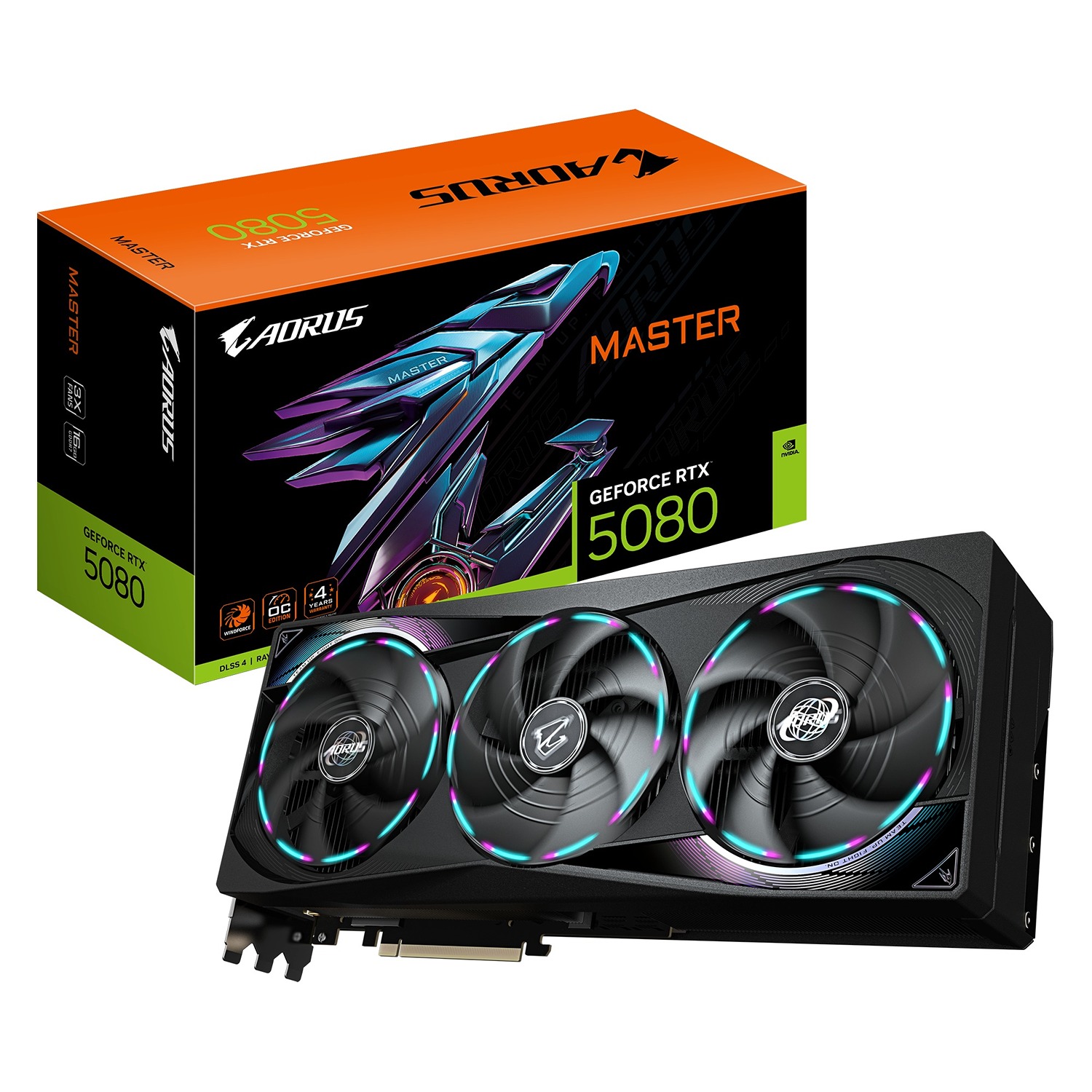 Kartelë Grafike GIGABYTE AORUS GeForce RTX 5080 MASTER, 16GB GDDR7