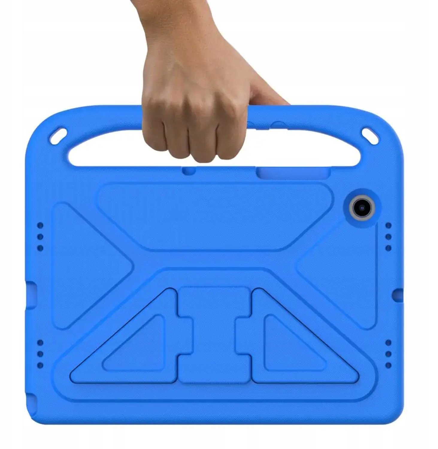 Maskë tablet FunColor për Samsung Galaxy Tab A9 8.7, EVA, me dorezë dhe këmbë mbajtëse, blu