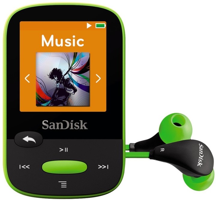 MP3 Player SanDisk Sports 8GB, i gjelbër